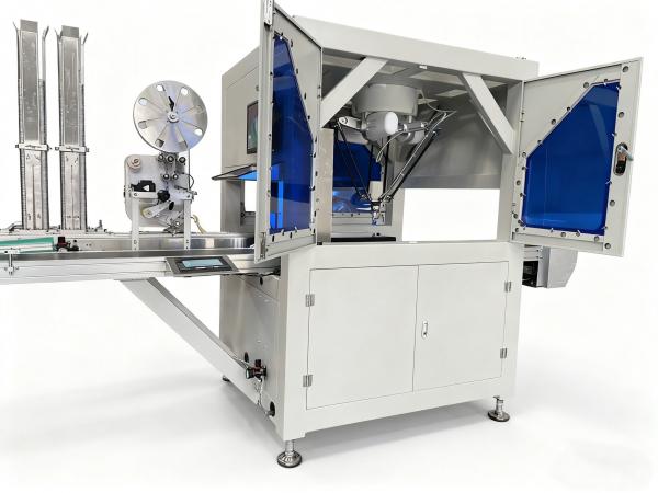 100 Packs High Speed Wet Towel Robot Capping Applicator Machine 