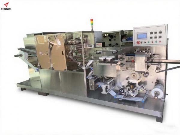 Fully automatic single wet wipes folding and packing machine