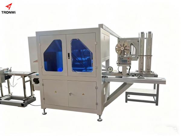 Automatic robot lid applicator gluing machine for wet wipes
