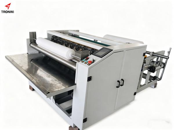 Automatic canister wet wipes perforating and rewinding machine