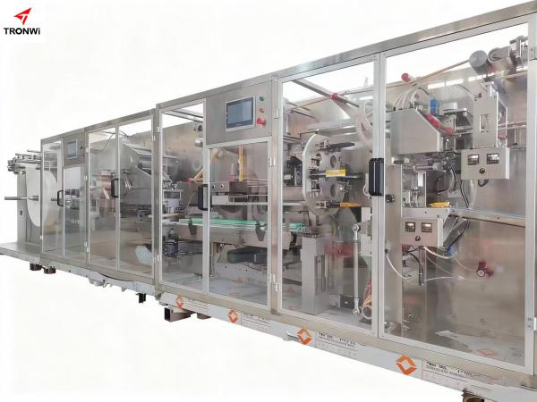 Ultra super mini wet wipes folding and packaging machine