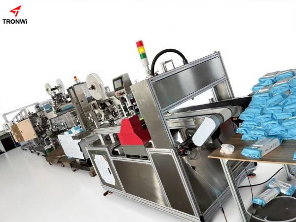 The production line for baby wet wipes which has been ordered again by a South Korean cooperative client is currently under assembly